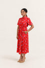 Ladies Sasha Dress - Red Vases