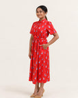 Ladies Sasha Dress - Red Vases
