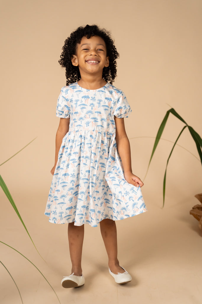 Scarlett Dress - Blue Safari