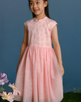 Twirly Tulle Cheongsam - Pink Floral Princess