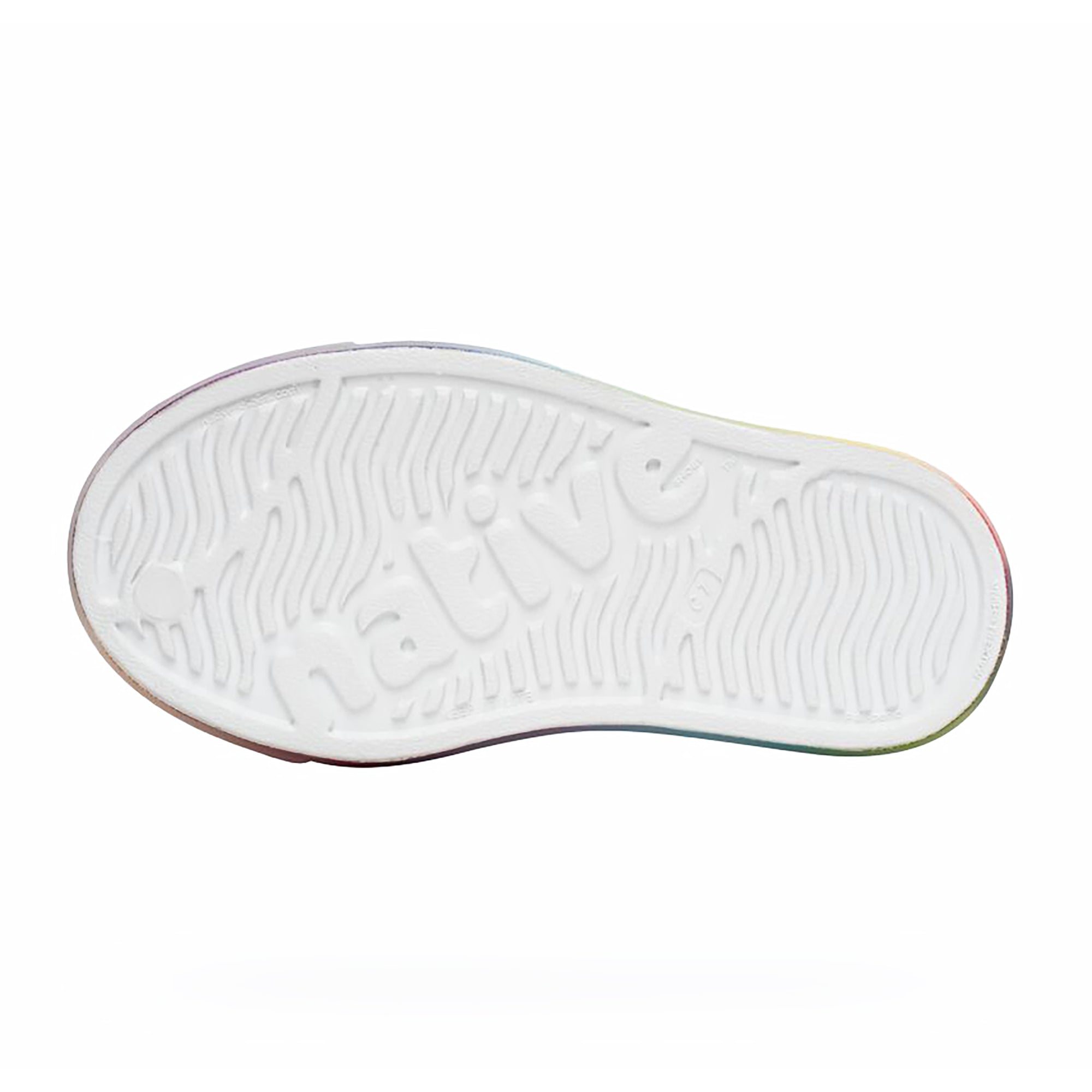 Native Jefferson Shell White / Translucent / Rainbow Blur