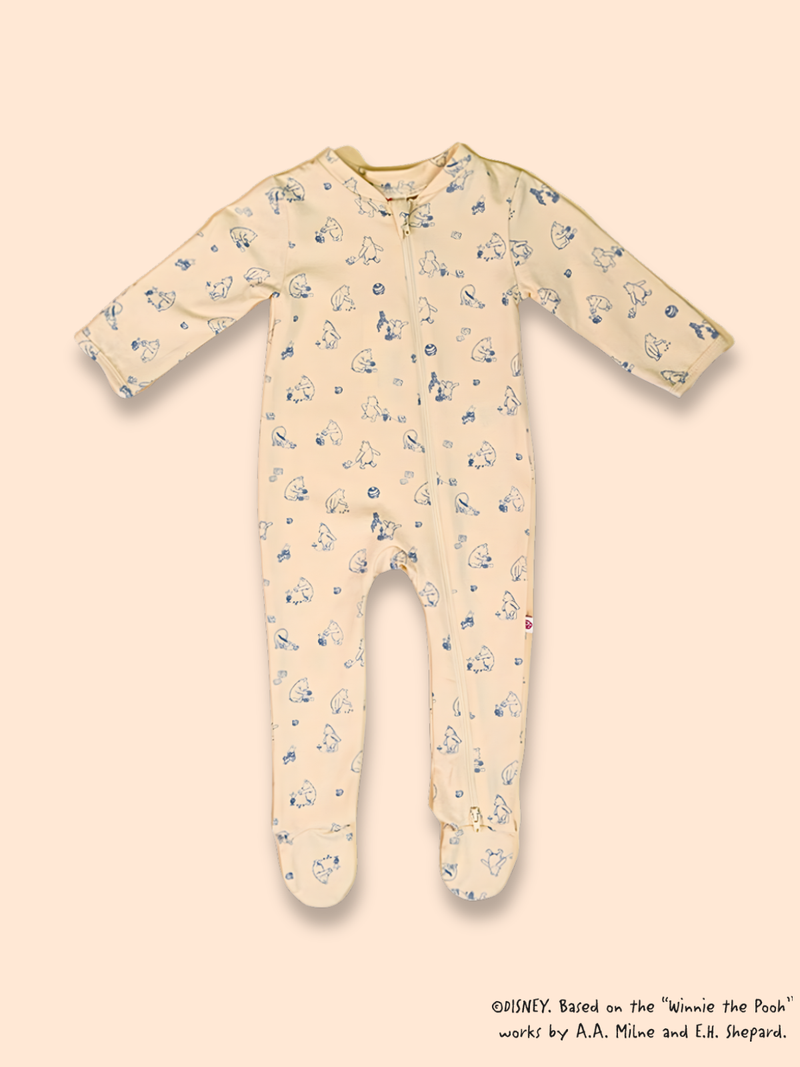 Sleepsuit - Blue Playtime Pooh