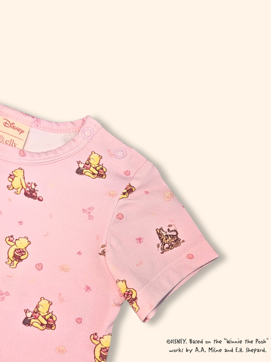 Short-Sleeve Onesie - Pink Harvest Pooh