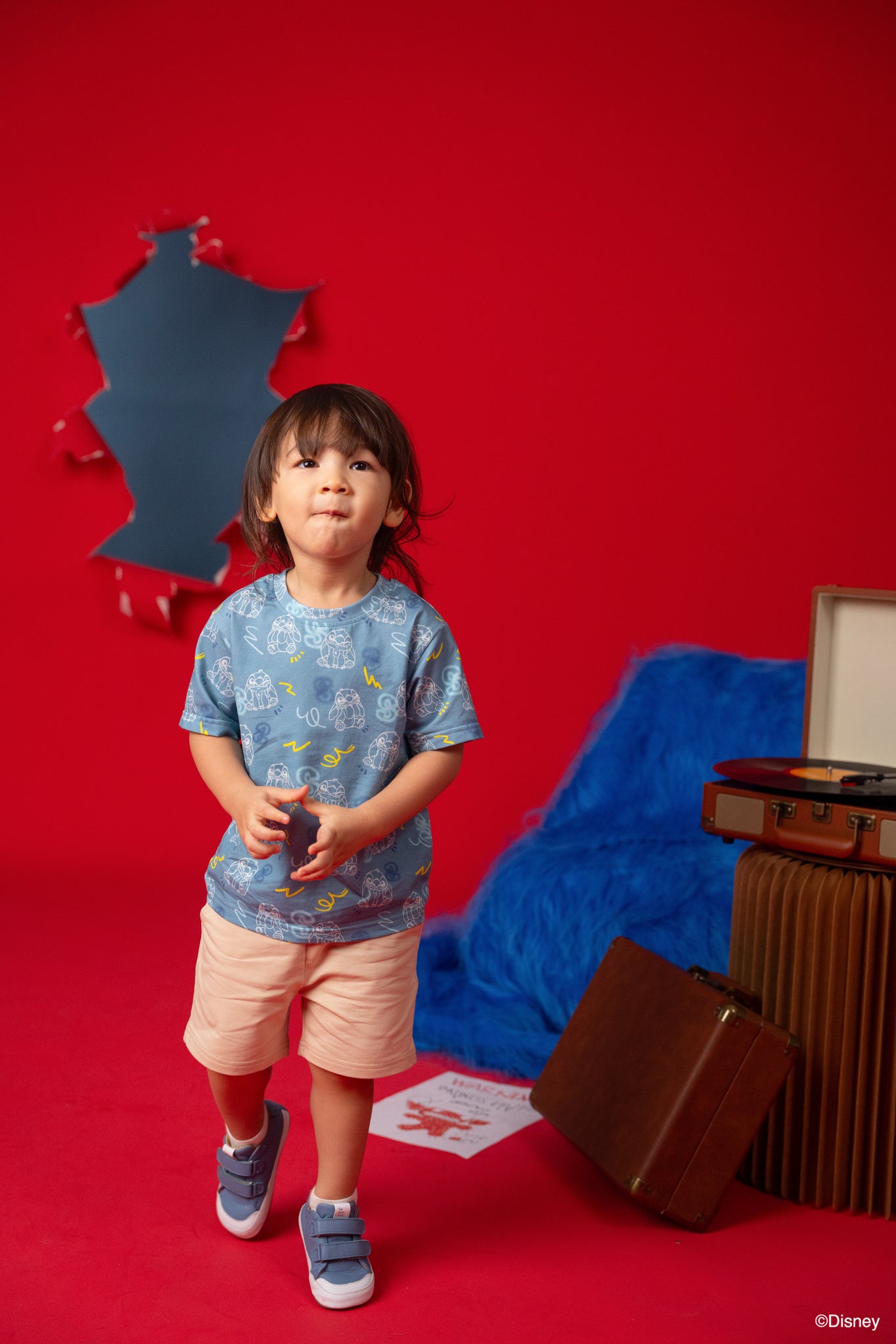 Blue Stitch Graffiti Tee