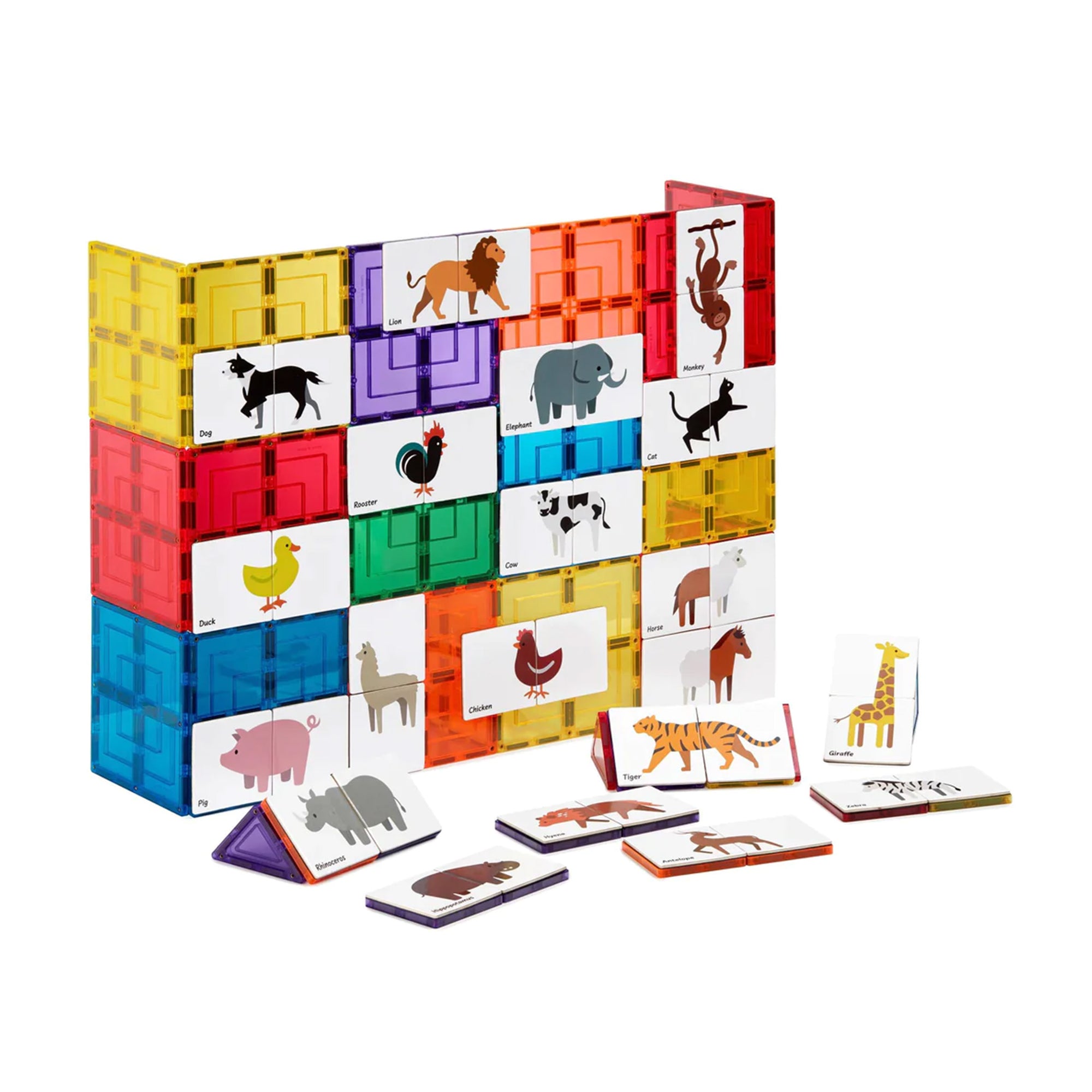 Magnetic Tile Topper - Animal Duo Puzzle Pack 40 pieces | Learn and Grow | The Elly Store