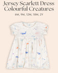 Jersey Scarlet Dress - Colourful Sea Creatures | The Elly Store