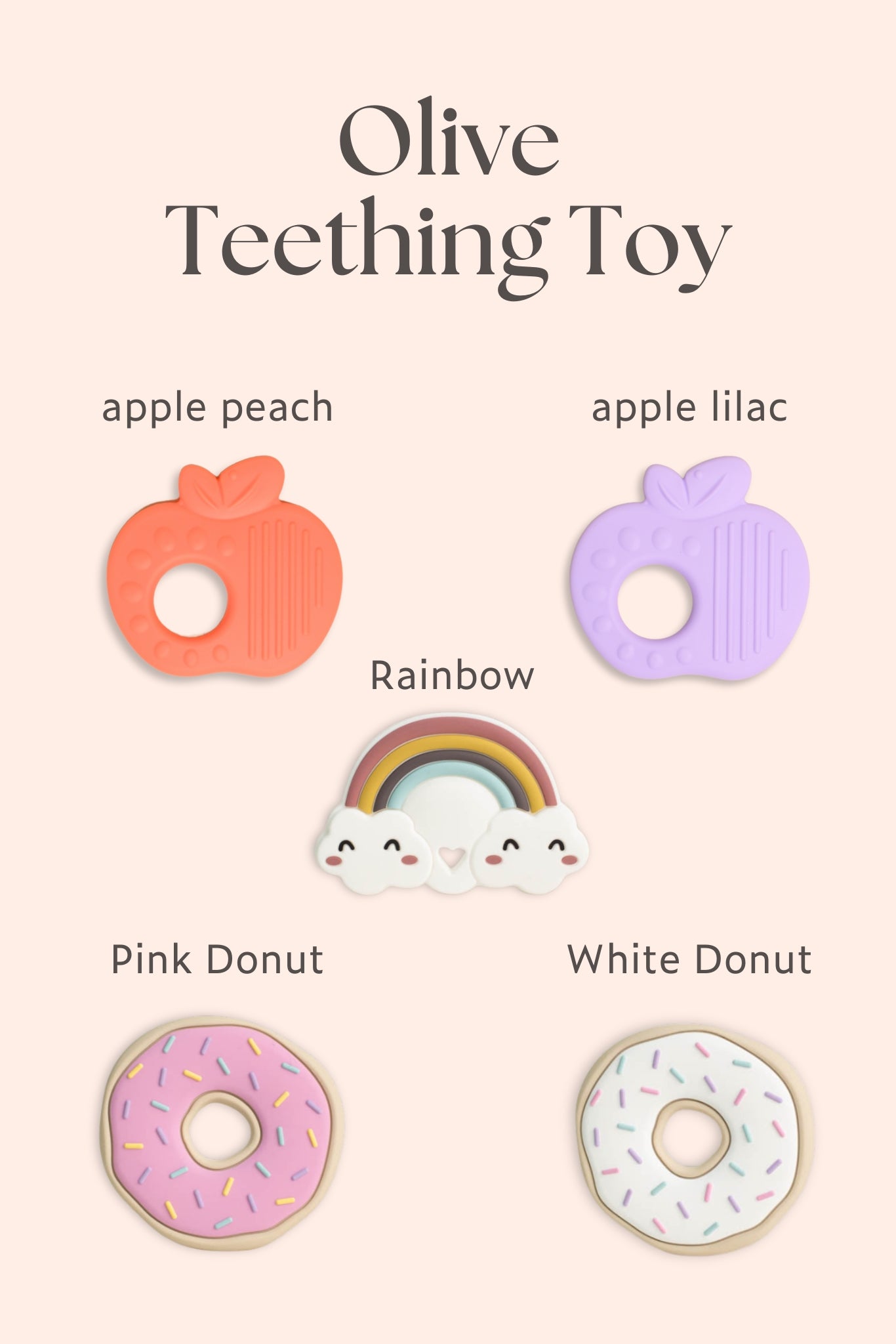 Olive Teething Toy | Turquoise Gift Set