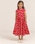 Twirly Cheongsam - Red Fans