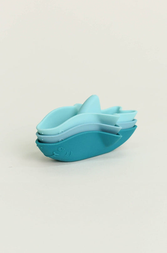 Olive | Stackable Sharks - Turquoise Set of 3 | The Elly Store