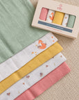 Bamboo Muslin Washcloth Set of 5 - Neighbourwood Friends