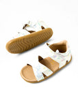 White Flora Sandals Step Up