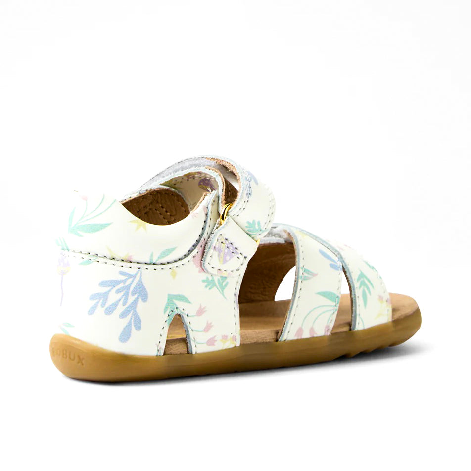 White Flora Sandals Step Up