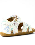 White Flora Sandals Step Up