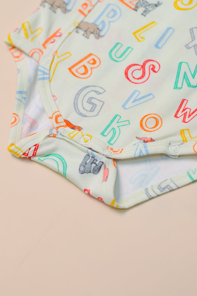 Wrap Onesie - Crayon Animals