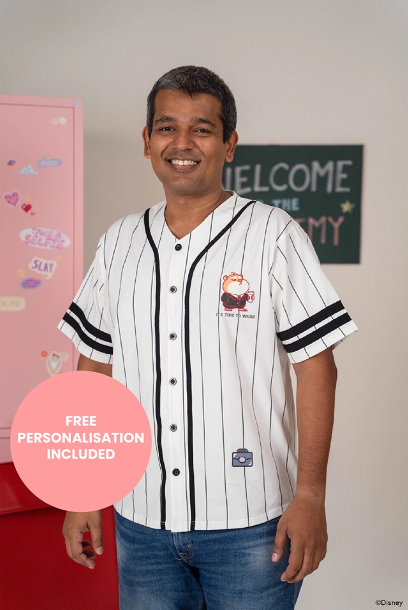 Disney | elly - Adult Baseball Tee Black Lemming