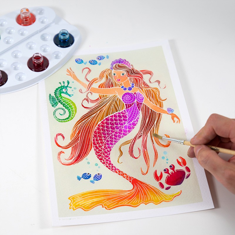 Sentosphere Aquarellum Mermaid painting