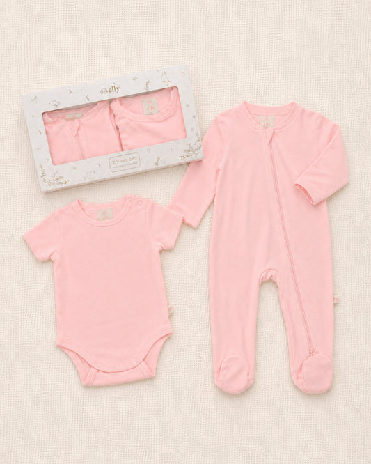 bamboo 2 piece set pink
