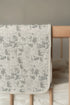 Bamboo Blanket - Grey Elephant Families