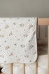 Bamboo Jersey Blanket - White Floral Bunny