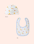 Classic blue trains pooh gift set beanie and bib