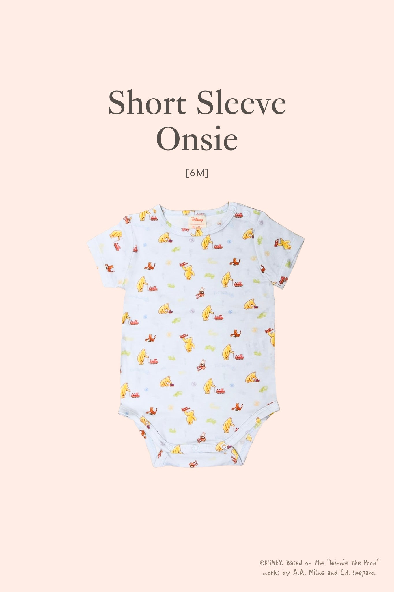 Classic blue trains pooh gift set onsie