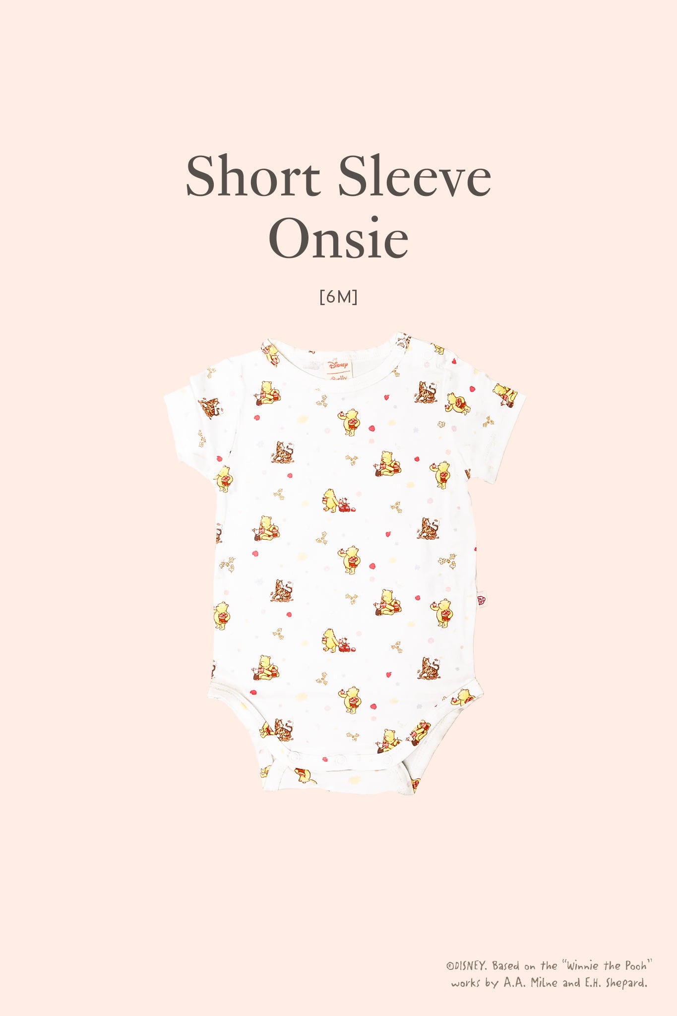 classic gift set in white harvest pooh short sleeve onsie
