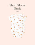 classic gift set in white harvest pooh short sleeve onsie