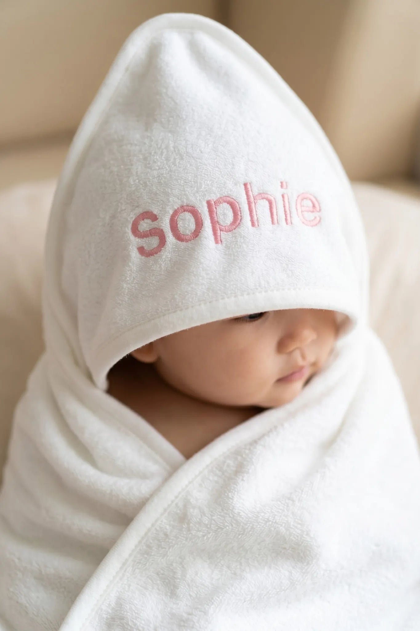 Hooded Bath Towel - White