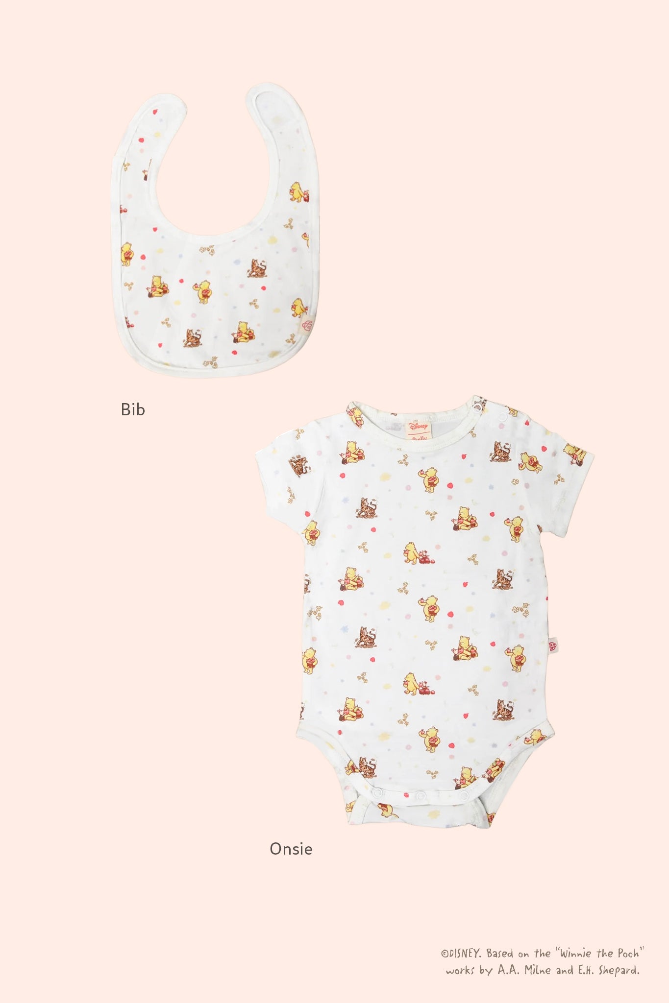 bed time girl set bib and onsie