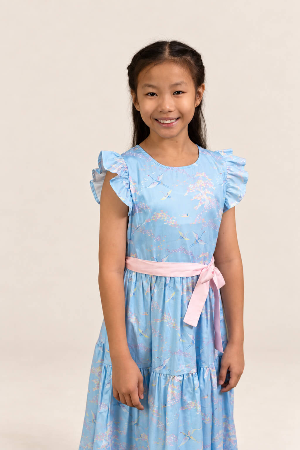 Blair Dress - Blue Cranes