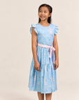 Blair Dress - Blue Cranes