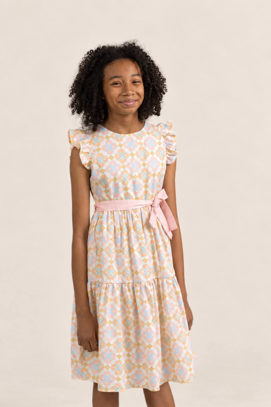 Blair Dress - Cream Lucky Coins