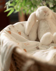 Bamboo Jersey Baby Blanket Sleepy Cats close up