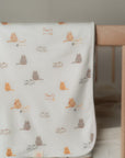 Sleepy Cats Bamboo Jersey Baby Blanket