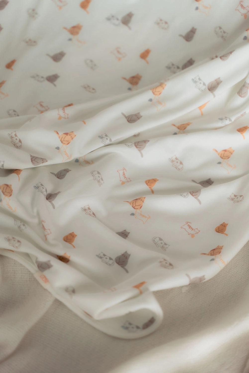 Sleepy Cats Bamboo Jersey Baby Blanket soft