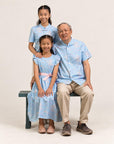 Wrap Cheongsam - Blue Cranes (4Y, 5Y left!)