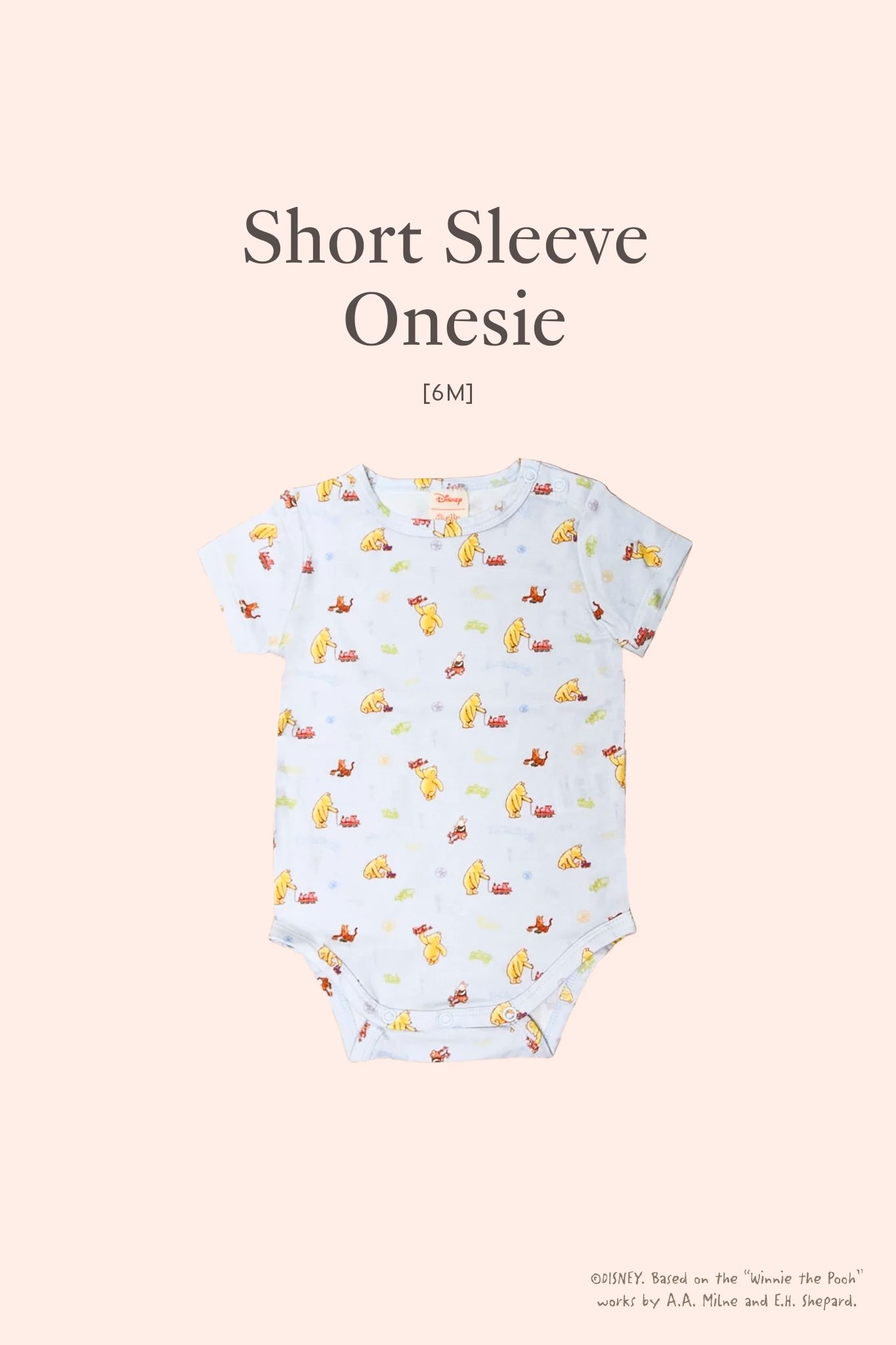 Classic blue trains pooh gift set onesie