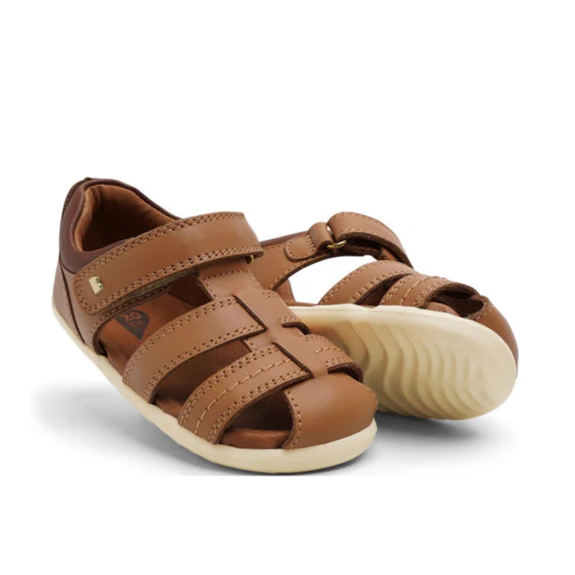 Bobux Caramel & Toffee Roam Sandals Step Up