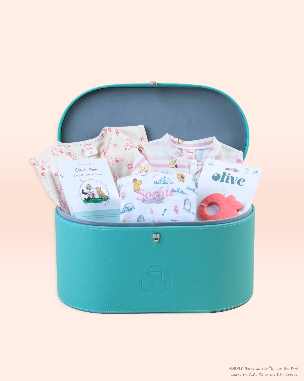 Deluxe baby gift set with baby clothes and items
