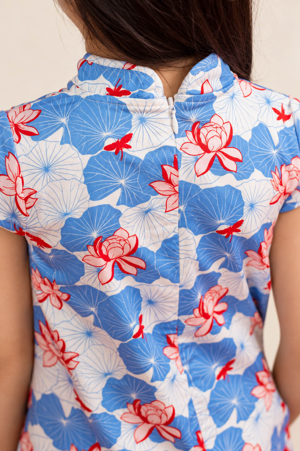 Cheongsam - Blue Lotus back