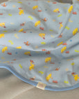 Jersey Blanket - Blue Trains Pooh