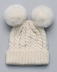 Personalisable Double-Pom Beanie - Cream