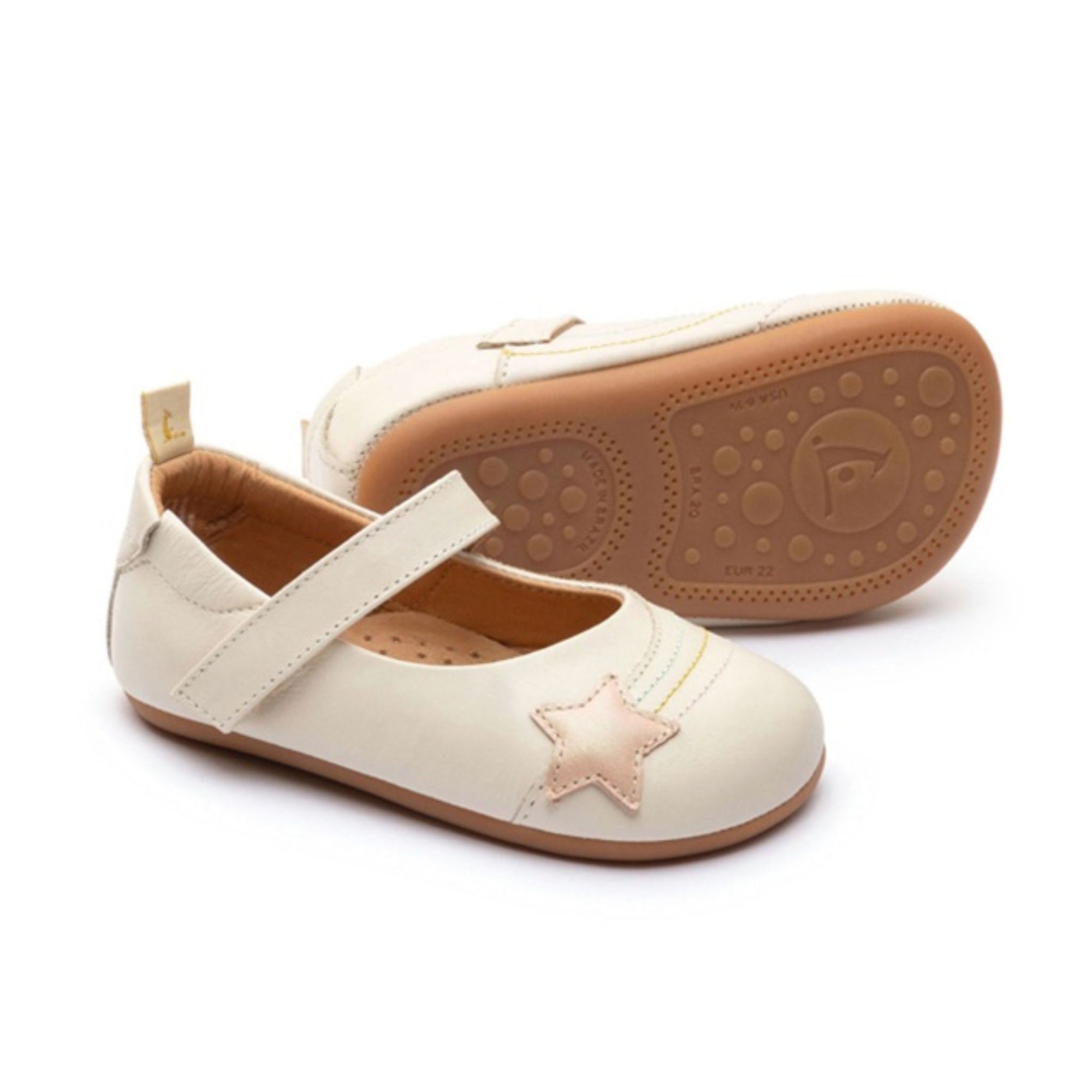 Tip Toey Joey Dolly Star Mary Janes - Tapioca / Candy