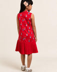 Drop Waist Cheongsam - Red Vases back