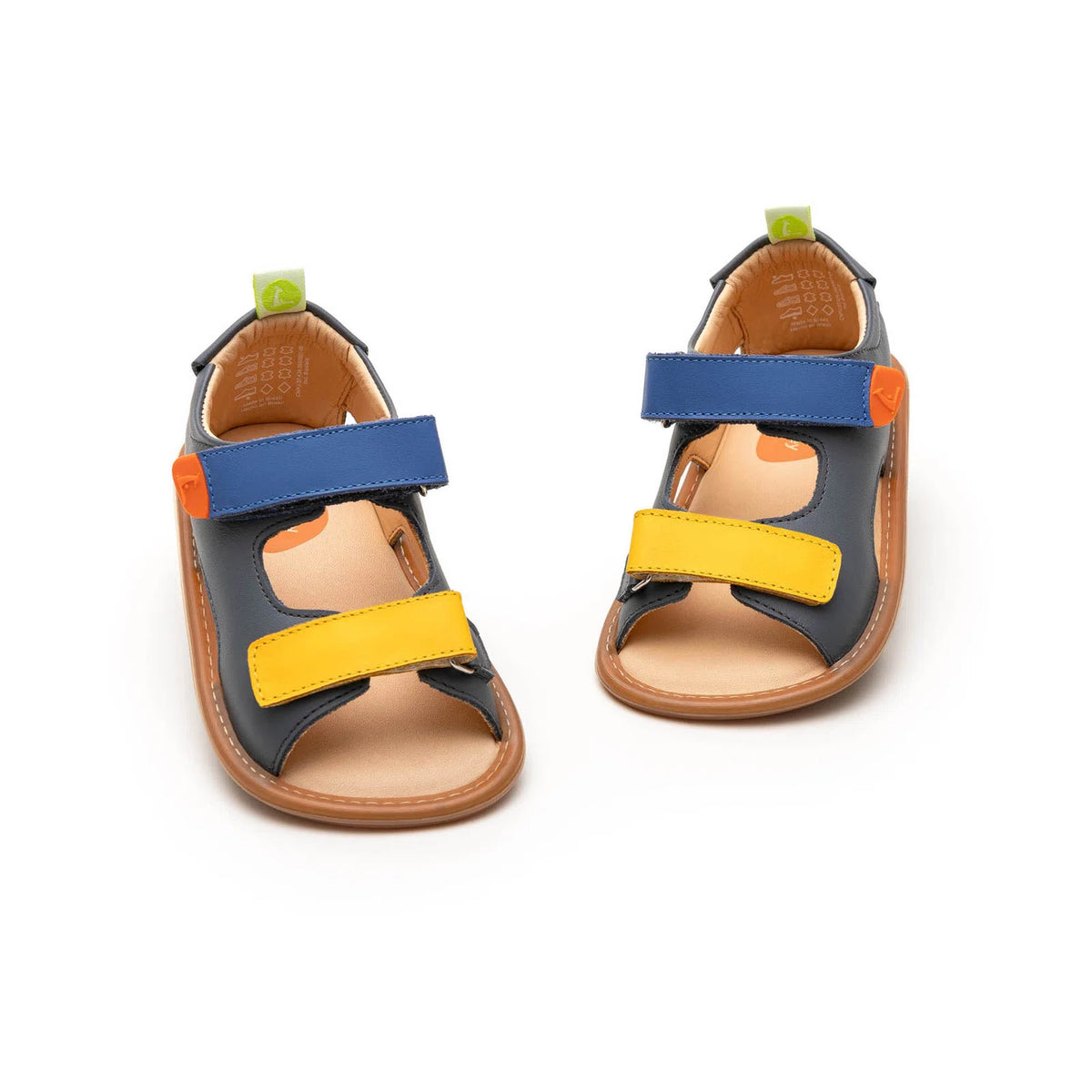 Angled view of a pair of Tip Toey Joey Explore Sandals in Slate Blue / Caja / Blue Tang