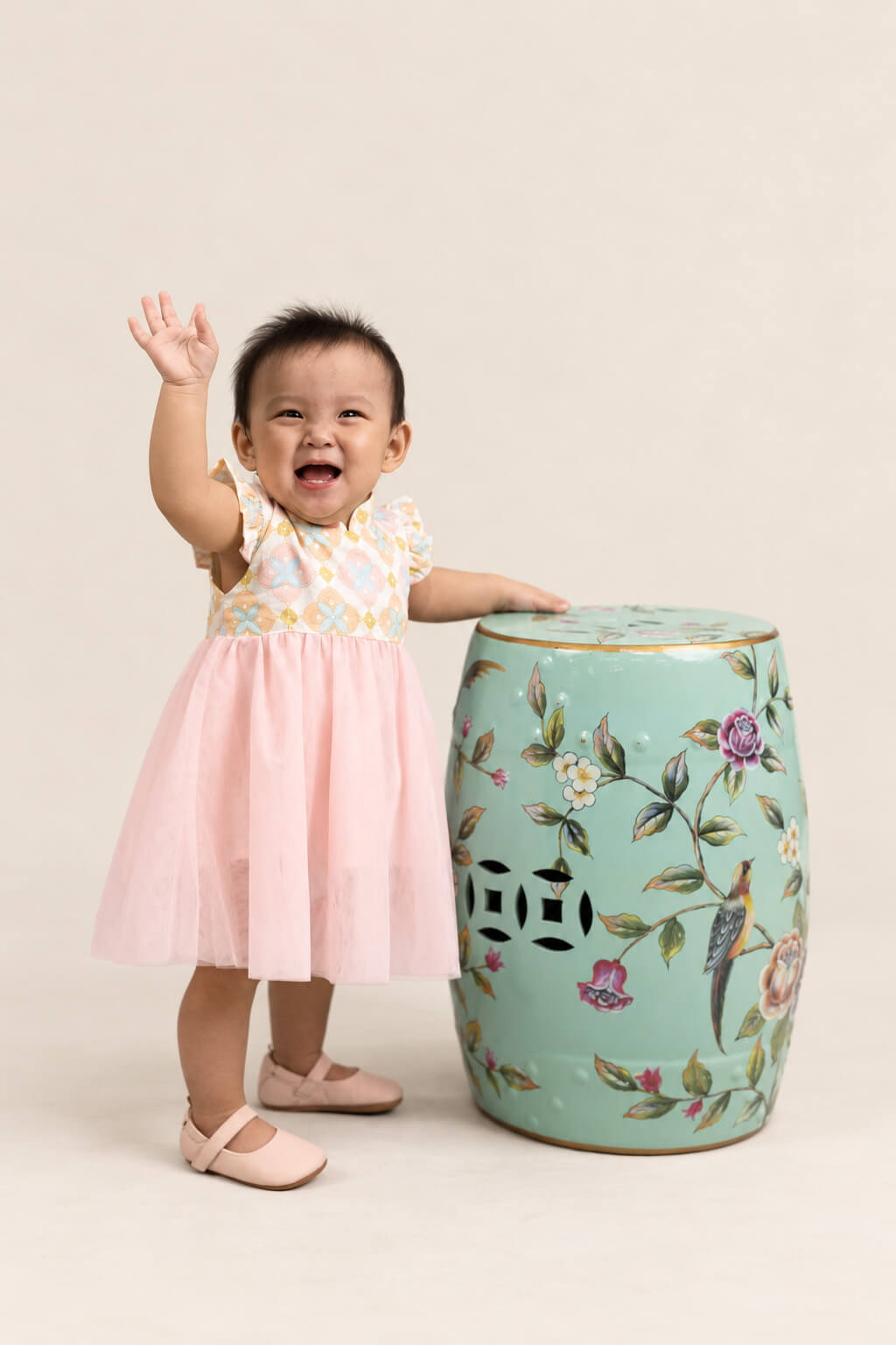 Flora Dress - Cream Lucky Coins