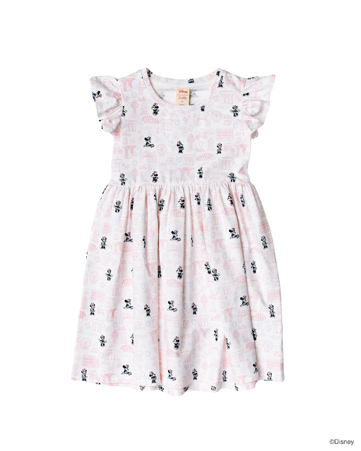 Flutter Dress - Pink Hello Minnie
