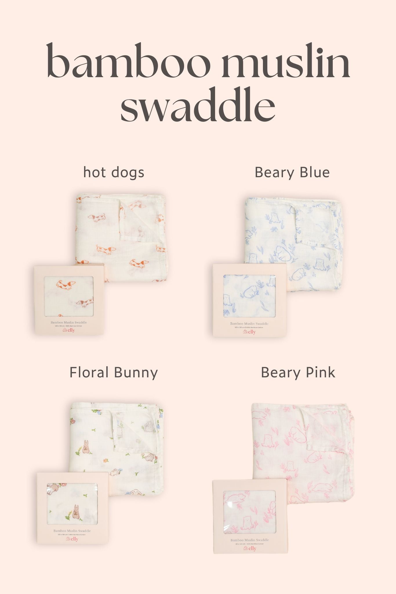 Bamboo Muslin Swaddle | The Elly Store