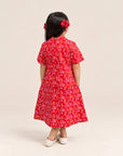 Jersey Wendy Cheongsam - Red Floral Bamboo