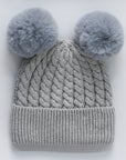 Personalisable Double-Pom Beanie - Grey